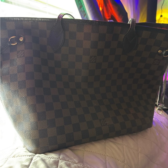 Louis Vuitton Neverfull MM Damier ebene Brown tote bag & bag shaper organizer - Picture 7 of 16